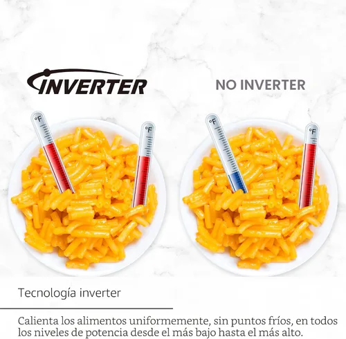 Vista 3 de Hornos microondas de encimera Panasonic, 0.9 pies cúbicos, 1000W, 15 ajustes de cocción automática, tecnología inversor para una cocción uniforme