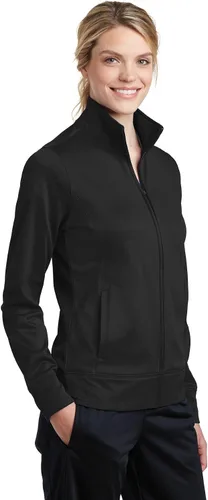 Vista 4 de Sport Tek Chaqueta de forro polar clásica con cremallera completa para mujer, L