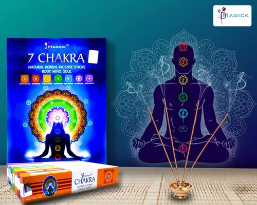 Vista 5 de Juego de regalo de varillas de incienso Chakra 140 varillas de incienso para aromaterapia, yoga y relajación 7 aromas únicos de alineación