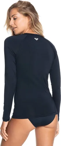 Vista 9 de Roxy Camiseta de manga larga con cremallera para mujer Essentials, Negro