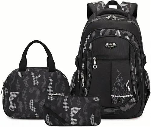 Vista 16 de Bansusu Mochila escolar para niños, de camuflaje, mochila escolar para niños, Estilo B - Azul, Mochilas Daypack