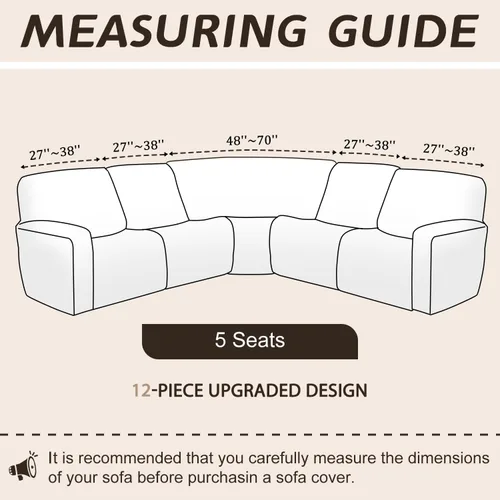 Vista 119 de Arfntevss Fundas de sofá seccional reclinable de terciopelo, Funda de sofá seccional de esquina para sofá reclinable, Funda elástica suave