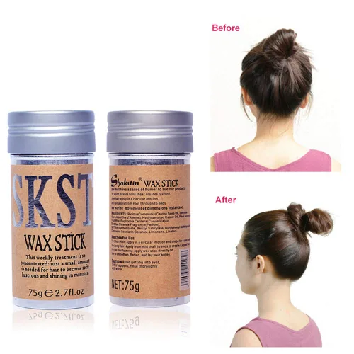 Vista 2 de Barra de cera para el cabello, barra de cera para el cabello, cera para cabello Flyaways Gel Stick no graso para cabello volador y encrespamiento