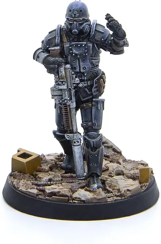 Vista 5 de Modiphius Entertainment Ltd Fallout Wasteland Warfare: Brotherhood of Steel - Patrulla de Combate - 6 miniaturas, sin pintar, figura de 1.260 in, RPG