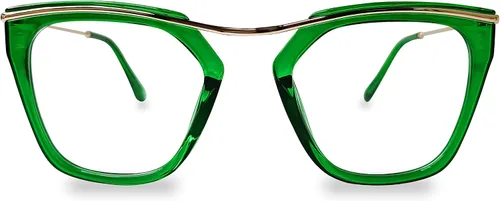 Vista 3 de Women Fashion Oversized Square Frames Non-prescription Clear Glasses Classic Anti-glare Blue Light Blocking Reading Eyewear
