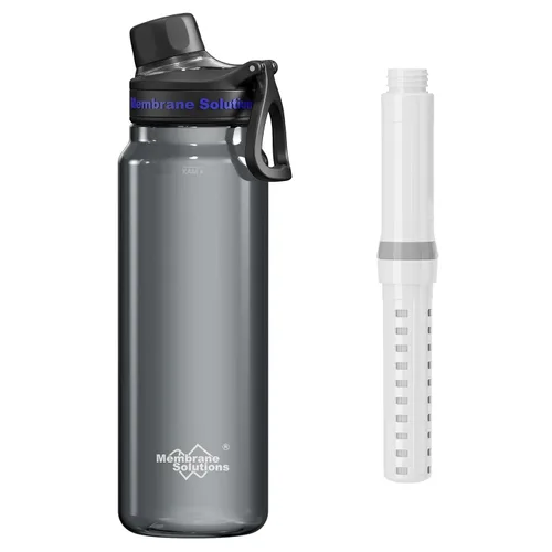 Vista 10 de Botella de agua filtrada, filtro de botella de agua Membrane Solutions C3 con cartucho de filtro ACFX2 reemplazable, filtro de agua portátil de 36