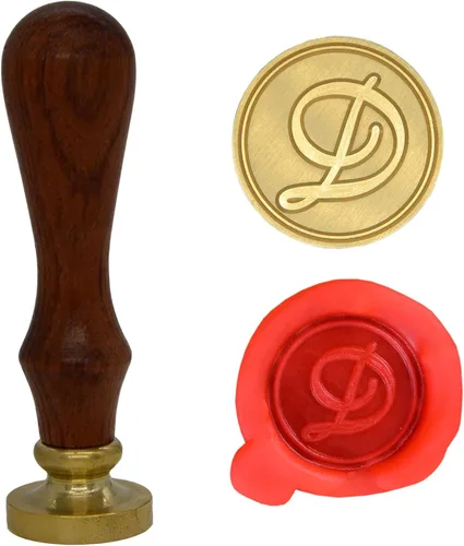 Vista 2 de Wax Seal Stamp Letter A-Z, Alphabet Initial Sealing Stamp for Christmas & Thanksgiving Cards, Wedding Invitation W-S-2 (Letter A)