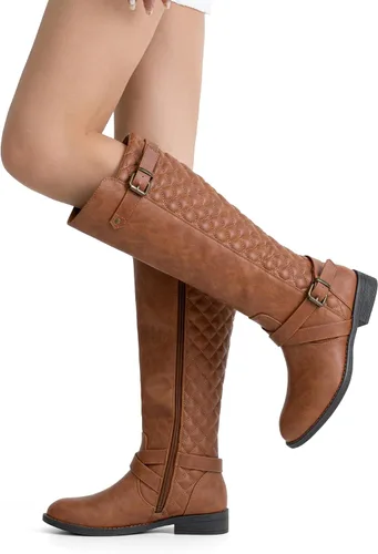 Vista 9 de Jeossy Botas de equitación de 50 hasta la rodilla para mujer con hebilla de metal