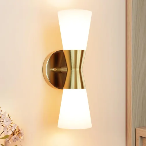 Vista 15 de Aplique de pared para baño, apliques modernos negros de 13 pulgadas, decoración de pared, accesorios de pared interiores para sala de estar