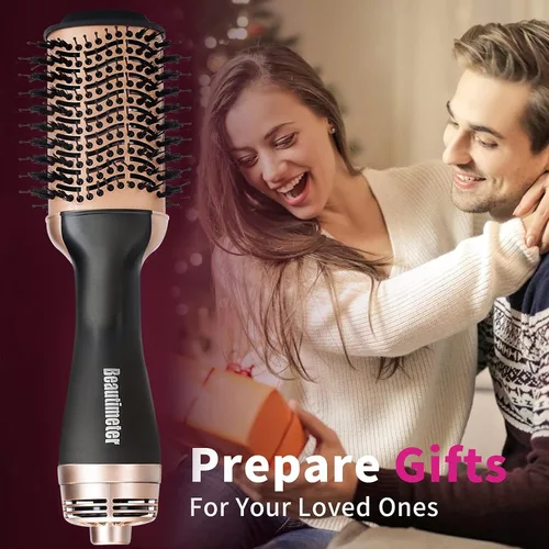 Vista 6 de Beautimeter Cepillo secador de pelo, cepillo de aire caliente, secador de pelo de un solo paso y voluminizador, 4 en 1, moldeador de cabello iónico