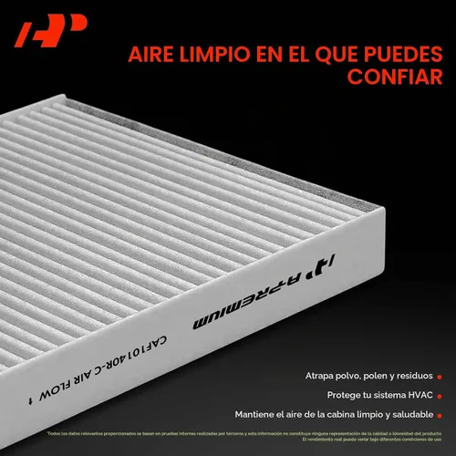 Vista 3 de Filtro de aire de habitáculo A-Premium con carbón activado compatible con modelos Infiniti, Nissan y Mitsubishi - Altima, Maxima, Murano, Sentra