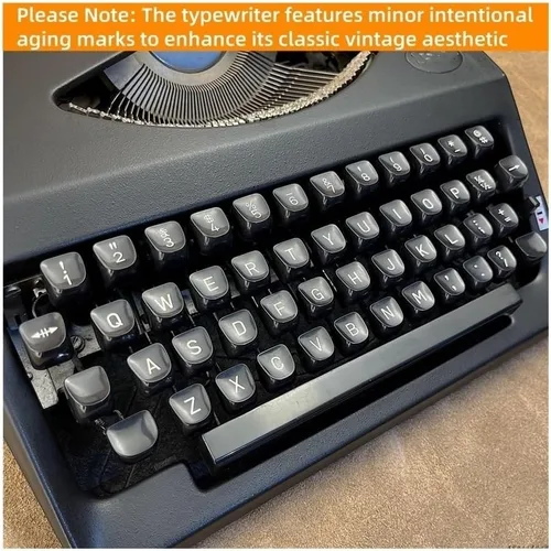 Vista 4 de Máquina de escribir manual clásica, máquina de escribir manual vintage con cinta de tinta, máquina de escritura mecánica retro, para oficina en casa