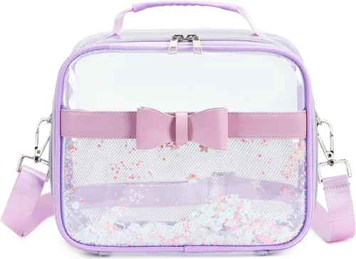 Vista 7 de Monederos transparentes para mujer, bolsas transparentes aprobadas para estadios, bolsa cruzada pequeña, bolsa transparente tipo cartera