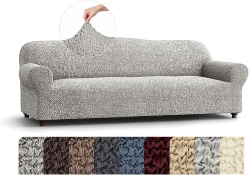 Vista 10 de PAULATO BY GA.I.CO. Funda elástica para sillón – Funda de sofá – Funda de sofá biplaza – Protector lavable de ajuste de forma de 1 pieza para Beige