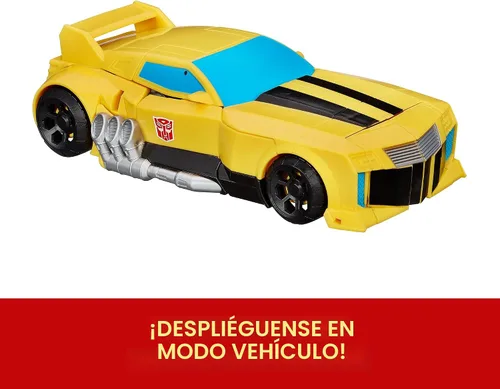 Vista 3 de Transformers juguetes figura de acción heroica de Bumblebee - Figura atemporal de gran escala, se transforma en coche de juguete amarillo, 11