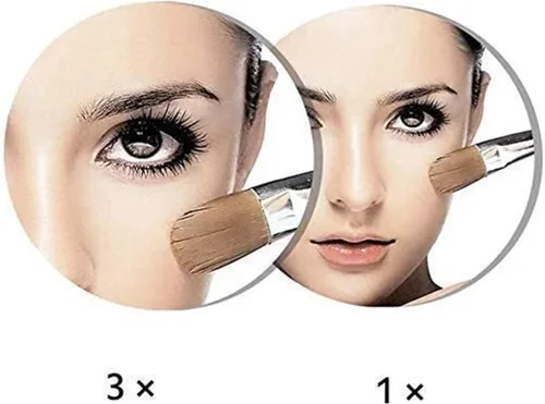 Vista 5 de Makeup Mirror LED Makeup Mirror Double-Sided Wall Mounted Bathroom Mirror Vanity Makeup and Shaving Mirror 8 inch 3X Magnification