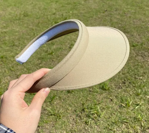 Vista 3 de Paquete de 2 sombreros con visera para el sol, para mujeres y hombres, con clip en visera ancha, para deportes al aire libre, golf, playa, viajes