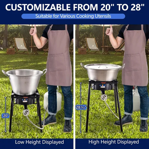 Vista 2 de ARC 200,000BTU Estufa de Propano Portátil para Exteriores, Quemador de Campamento de Propano, con Patas Removibles, Ideal para Woks, Sarténes y Ollas