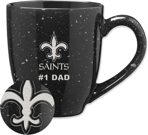Vista 55 de Rico Industries NFL Football #1 Dad 16 oz Team Color Laser Engraved Ceramic Coffee Mug