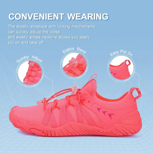 Vista 6 de Zapatos de agua para mujeres y hombres, zapatos de playa, zapatos de natación, zapatos de piscina, zapatos de río, zapatos descalzos de secado