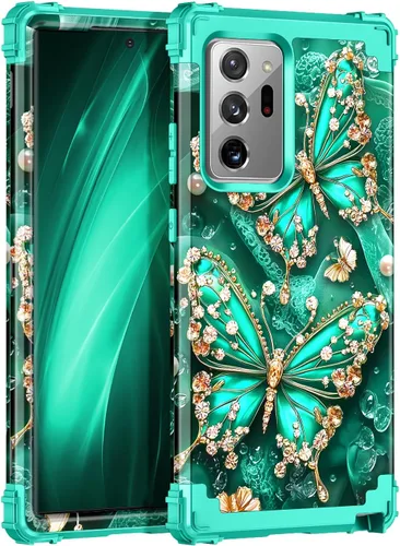 Vista 11 de Miqala Funda para Galaxy S9, brilla en la oscuridad, tres capas, resistente, a prueba de golpes, protección de cuerpo completo, parachoques