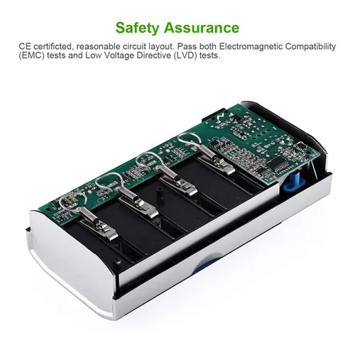 Vista 5 de EBL Cargador de batería inteligente para C D AA AAA 9V Ni-MH Ni-CD baterías recargables con función de descarga y pantalla LCD