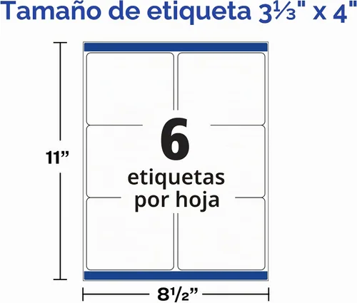 Vista 3 de Avery Etiquetas de envío duraderas e impermeables con tecnología Sure Feed, 3-1/3 x 4 pulgadas, blancas, compatibles con láser, 300 etiquetas