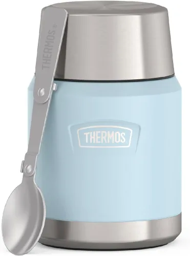 Vista 15 de THERMOS ICON - Tarro de alimentos de acero inoxidable con cuchara, 12 onzas, color negro