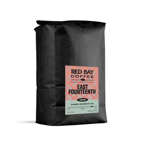Vista 10 de Red Bay Coffee Brazilian Cake Lady - Granos de café de tostado medio, café en grano entero, granos de café brasileños, bolsa resellable de 5 libras