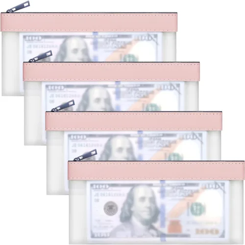 Vista 13 de Sobres transparentes para dinero en efectivo, bolsa de 7.6 x 3.7 pulgadas 4