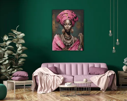 Vista 44 de Arte de pared afroamericano, decoración de rey y reina bailarín negro para sala de estar, arte de pareja de amor negro para dormitorio, lienzo