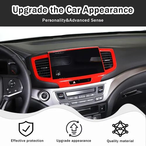 Vista 2 de Marco del Panel de Navegación del Tablero para Honda Pilot 2019-2022/ Ridgeline 2021-2023/ Passport 2019-2023, Material ABS Accesorios de Moldura