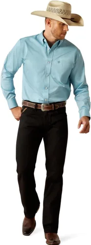 Vista 75 de Ariat Camisa de sarga con logotipo del equipo para hombre