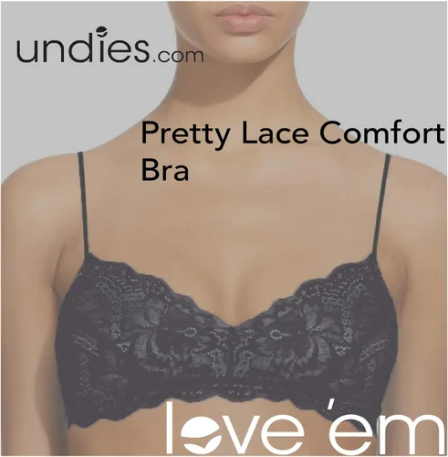 Vista 7 de Women's Comfortable Wireless Lace Bralette with Triangle Cups and Adjustable Straps