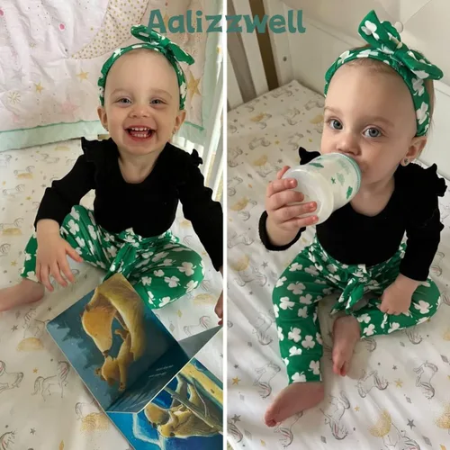 Vista 158 de Aalizzwell Conjunto de mameluco acanalado para bebé recién nacido prematuro para otoño e invierno