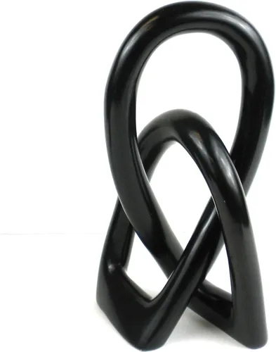 Vista 3 de Global Crafts - Nudo natural para amantes de la esteatita - Decoración abstracta de escultura de amor de 8 pulgadas