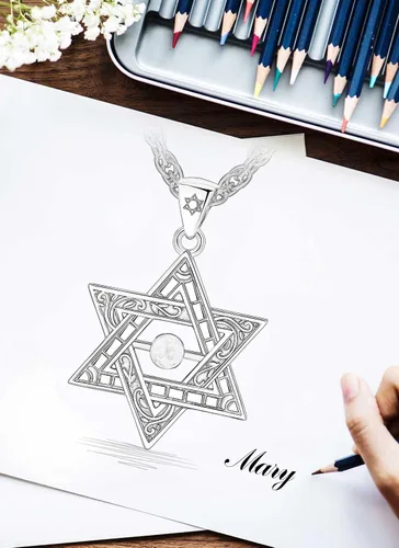 Vista 49 de CELESTIA Colgante de plata de ley 925, anillos de tetragrammaton, collar masónico, joyería de pentagrama para mujeres y hombres