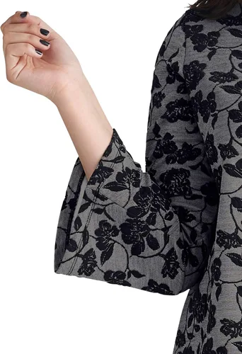 Vista 4 de Ellos Camiseta Jacquard con cuello alto falso para mujer