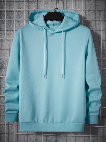 Vista 2 de WDIRARA Sudaderas con capucha para hombre con estampado gráfico en la espalda de manga larga con cordón