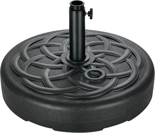 Vista 9 de FLAME&SHADE Base para sombrilla de patio, 60 libras, 17.7 pulgadas, base de sombrilla rellena de agua resistente para mesa de mercado, jardín