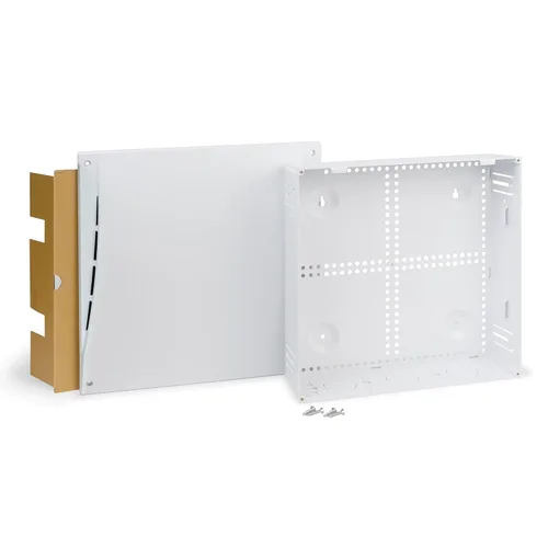 Vista 11 de ICC Recinto de cableado estructurado de plástico de 9", recinto multimedia con cubierta, caja de gestión de cables para cableado estructurado