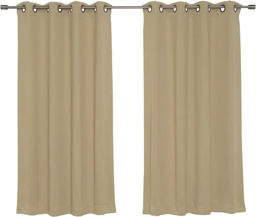 Vista 47 de Best Home Fashion Cortinas opacas aisladas térmicamente - Parte superior del ojal de bronce antiguo - 52" de ancho x 84" Largo - (Juego de 2 Paneles)