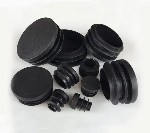 Vista 3 de Tapas redondas de plástico negro de 0.472 in-2.992 in, junta de protección para tapón interior, sellado antipolvo, tapas para muebles de tubería
