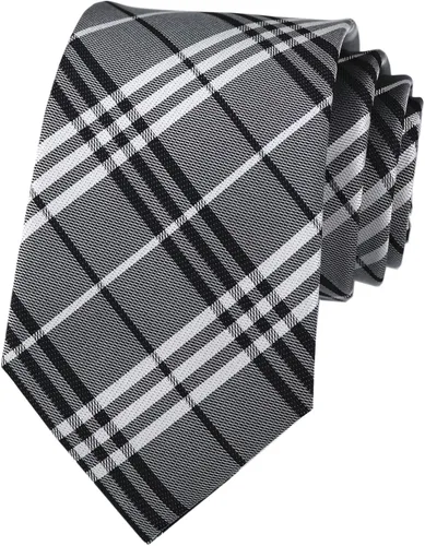 Vista 4 de Corbatas de diseñador formal de jacquard con estampado de rayas para hombre