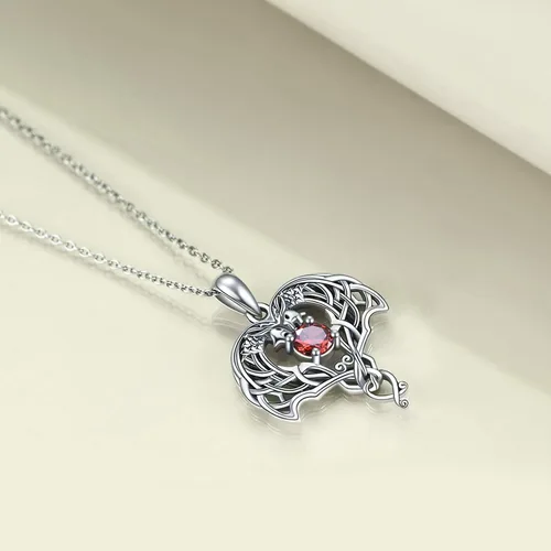 Vista 2 de ONEFINITY ElephantOwlHorseDragonWolfTurtle Necklace Sterling Silver Celtic Knot Pendant Necklace Animal Jewelry Gifts fro Women Mom