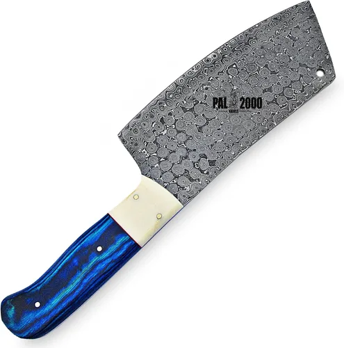 Vista 4 de Hecho a mano de acero de Damasco 12 pulgadas cuchillo de cuchilla con funda 9951