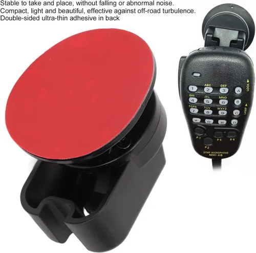Vista 2 de Yctze Percha de micrófono de radio para coche Soporte de micrófono de repuesto para Yaesu FTM6000R 300DR 7900R 100DR D9000