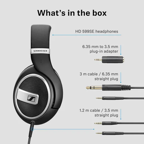 Vista 9 de Sennheiser HD 599SE Auriculares audiófilos con cable de espalda abierta Negro