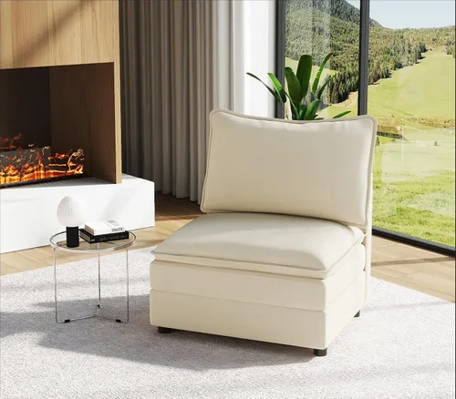 Vista 97 de Vesgantti Sofá modular de 108 pulgadas, cómodo sofá de nube con asiento profundo otomano movible, sofá modular en forma de L, sofás seccionales