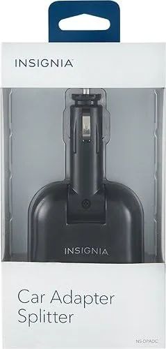 Vista 2 de Insignia Vehicle Power Adapter Splitter – Negro